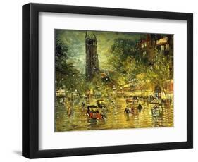 Parisian Street Scene-Konstantin A. Korovin-Framed Giclee Print