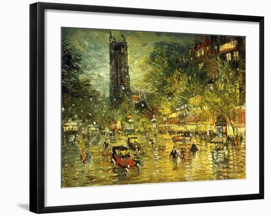 Parisian Street Scene-Konstantin A. Korovin-Framed Giclee Print