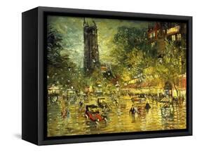 Parisian Street Scene-Konstantin A. Korovin-Framed Stretched Canvas