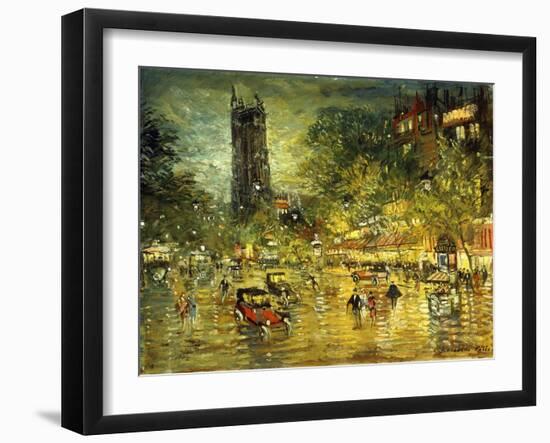 Parisian Street Scene-Konstantin Alekseevich Korovin-Framed Giclee Print