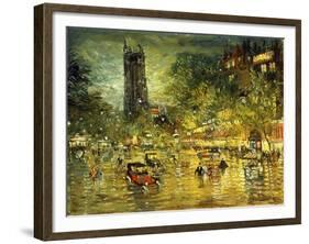 Parisian Street Scene-Konstantin Alekseevich Korovin-Framed Giclee Print