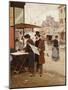 Parisian Street Scene-Francisco Miralles Y Galup-Mounted Giclee Print
