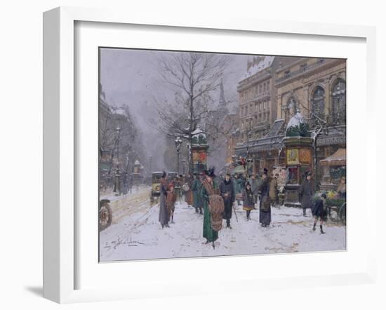 Parisian Street Scene-Eugene Galien-Laloue-Framed Giclee Print