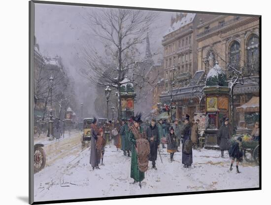 Parisian Street Scene-Eugene Galien-Laloue-Mounted Giclee Print