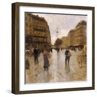 Parisian Street Scene-Luigi Loir-Framed Giclee Print