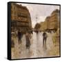 Parisian Street Scene-Luigi Loir-Framed Stretched Canvas