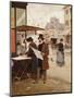 Parisian Street Scene-Francisco Miralles Y Galup-Mounted Giclee Print