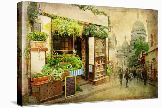 Parisian Streets - Montmartre-Maugli-l-Stretched Canvas