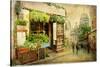 Parisian Streets - Montmartre-Maugli-l-Stretched Canvas