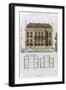 Parisian Suburban House and Plans-Leon Isabey-Framed Giclee Print