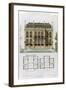 Parisian Suburban House and Plans-Leon Isabey-Framed Giclee Print