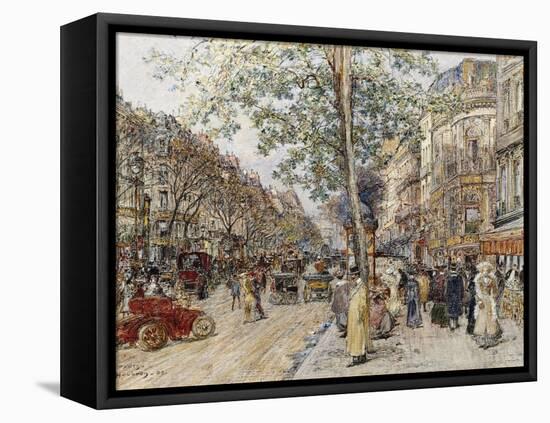 Parisian View-Frederic Anatole Houbron-Framed Stretched Canvas