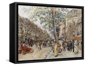 Parisian View-Frederic Anatole Houbron-Framed Stretched Canvas