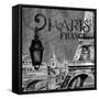 Parisian Wall Black I-Janice Gaynor-Framed Stretched Canvas