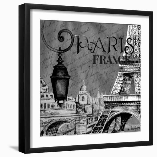 Parisian Wall Black I-Janice Gaynor-Framed Art Print