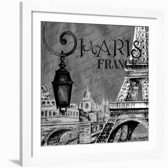 Parisian Wall Black I-Janice Gaynor-Framed Art Print