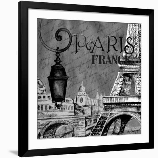 Parisian Wall Black I-Janice Gaynor-Framed Art Print