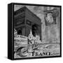 Parisian Wall Black II-Janice Gaynor-Framed Stretched Canvas