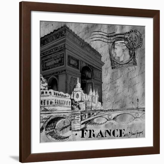 Parisian Wall Black II-Janice Gaynor-Framed Art Print