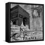 Parisian Wall Black II-Janice Gaynor-Framed Stretched Canvas