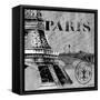 Parisian Wall Black III-Janice Gaynor-Framed Stretched Canvas