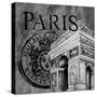 Parisian Wall Black IV-Janice Gaynor-Stretched Canvas