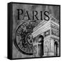 Parisian Wall Black IV-Janice Gaynor-Framed Stretched Canvas