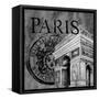 Parisian Wall Black IV-Janice Gaynor-Framed Stretched Canvas
