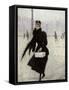 Parisian Woman in the Place de La Concorde, c.1890-Jean Béraud-Framed Stretched Canvas