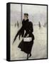 Parisian Woman in the Place de La Concorde, c.1890-Jean Béraud-Framed Stretched Canvas
