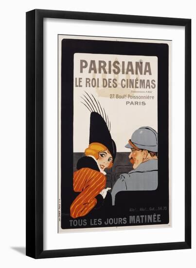 Parisiana Le Roi Des Cinemas Poster-R. Pichon-Framed Giclee Print