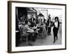 Parisians at a Sidewalk Cafe-Alfred Eisenstaedt-Framed Photographic Print