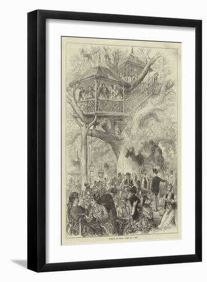 Parisians at Sceaux, Dining in a Tree-null-Framed Giclee Print