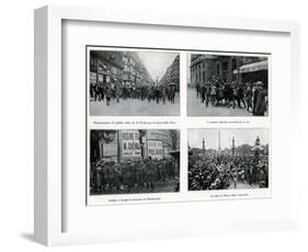 Parisians Celebrate Peace Treatry, France, 1919-null-Framed Art Print