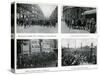 Parisians Celebrate Peace Treatry, France, 1919-null-Stretched Canvas