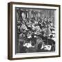 Parisians Dining Outdoors in Balmy Spring Weather-Nat Farbman-Framed Photographic Print