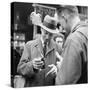 Parisians Drinking Bottled Coca Cola, Paris, France, 1950-Mark Kauffman-Stretched Canvas