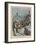 Parisians Gather on Their Rooftops to Observe Halley's Comet-null-Framed Art Print