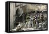 Parisians Liberating Prisoners after Storming the Bastille during the French Revolution-null-Framed Stretched Canvas