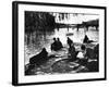 Parisians on the Banks of the Seine-Alfred Eisenstaedt-Framed Photographic Print