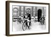 Parisians Travelling by Bicycle, German-Occupied Paris, July 1940-null-Framed Premium Giclee Print