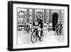 Parisians Travelling by Bicycle, German-Occupied Paris, July 1940-null-Framed Premium Giclee Print