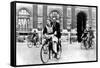 Parisians Travelling by Bicycle, German-Occupied Paris, July 1940-null-Framed Stretched Canvas