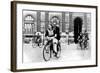 Parisians Travelling by Bicycle, German-Occupied Paris, July 1940-null-Framed Giclee Print