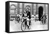 Parisians Travelling by Bicycle, German-Occupied Paris, July 1940-null-Framed Stretched Canvas