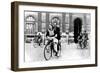 Parisians Travelling by Bicycle, German-Occupied Paris, July 1940-null-Framed Giclee Print