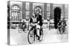 Parisians Travelling by Bicycle, German-Occupied Paris, July 1940-null-Stretched Canvas