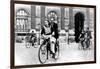 Parisians Travelling by Bicycle, German-Occupied Paris, July 1940-null-Framed Giclee Print