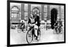 Parisians Travelling by Bicycle, German-Occupied Paris, July 1940-null-Framed Giclee Print