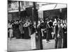 Parisians Watching a German Aeroplane, First World War, 1914-null-Mounted Giclee Print